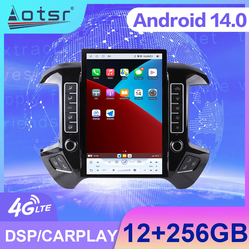 14.5 Inches Screen Android 14 Car Radio For Chevroler Silverado 2013-2019 GMC-Sierra 2014-2020 Stereo Auto GPS Navi DSP Carplay
14.5 Inches Screen Android 14 Car Radio For Chevroler Silverado 2013-2019 GMC-Sierra 2014-2020 Stereo Auto GPS Navi DSP Carplay