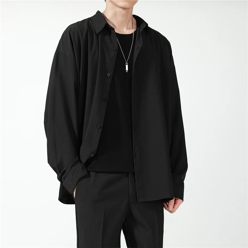 Ice Silk Long Sleeve Men's Shirt Anti-Wrinkle Easy Care Spring Autumn Thin Loose Trendy Black Shirt Youth Fashion Classic Style
Ice Silk Long Sleeve Men's Shirt Anti-Wrinkle Easy Care Spring Autumn Thin Loose Trendy Black Shirt Youth Fashion Classic Style