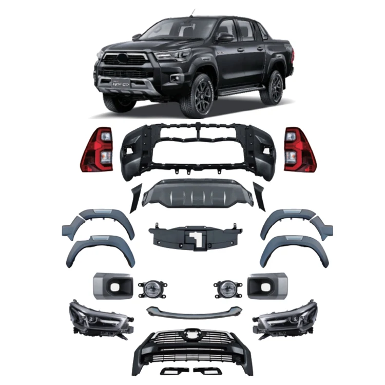 Полный комплект кузова Hilux, обновленный передний и задний бампер для Hilux Revo Vigo Rocco 2020
Полный комплект кузова Hilux, обновленный передний и задний бампер для Hilux Revo Vigo Rocco 2020