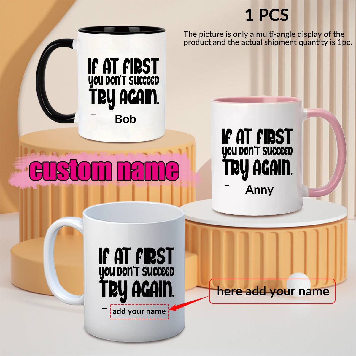 11oz Customized Name 3D Print Ceramic Coffee Mugs with Handgrip Festive Party Gifts For friend Office Home Coffee Milk Water Cup
11oz Customized Name 3D Print Ceramic Coffee Mugs with Handgrip Festive Party Gifts For friend Office Home Coffee Milk Water Cup
