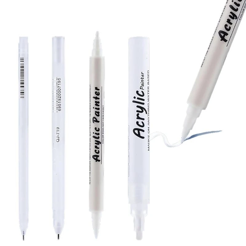 W91A 4Pcs Professional Art Markers White Acrylic Paint Pen Water Resistant Highlighter Markers for Art Drawing Sketching
W91A 4Pcs Professional Art Markers White Acrylic Paint Pen Water Resistant Highlighter Markers for Art Drawing Sketching