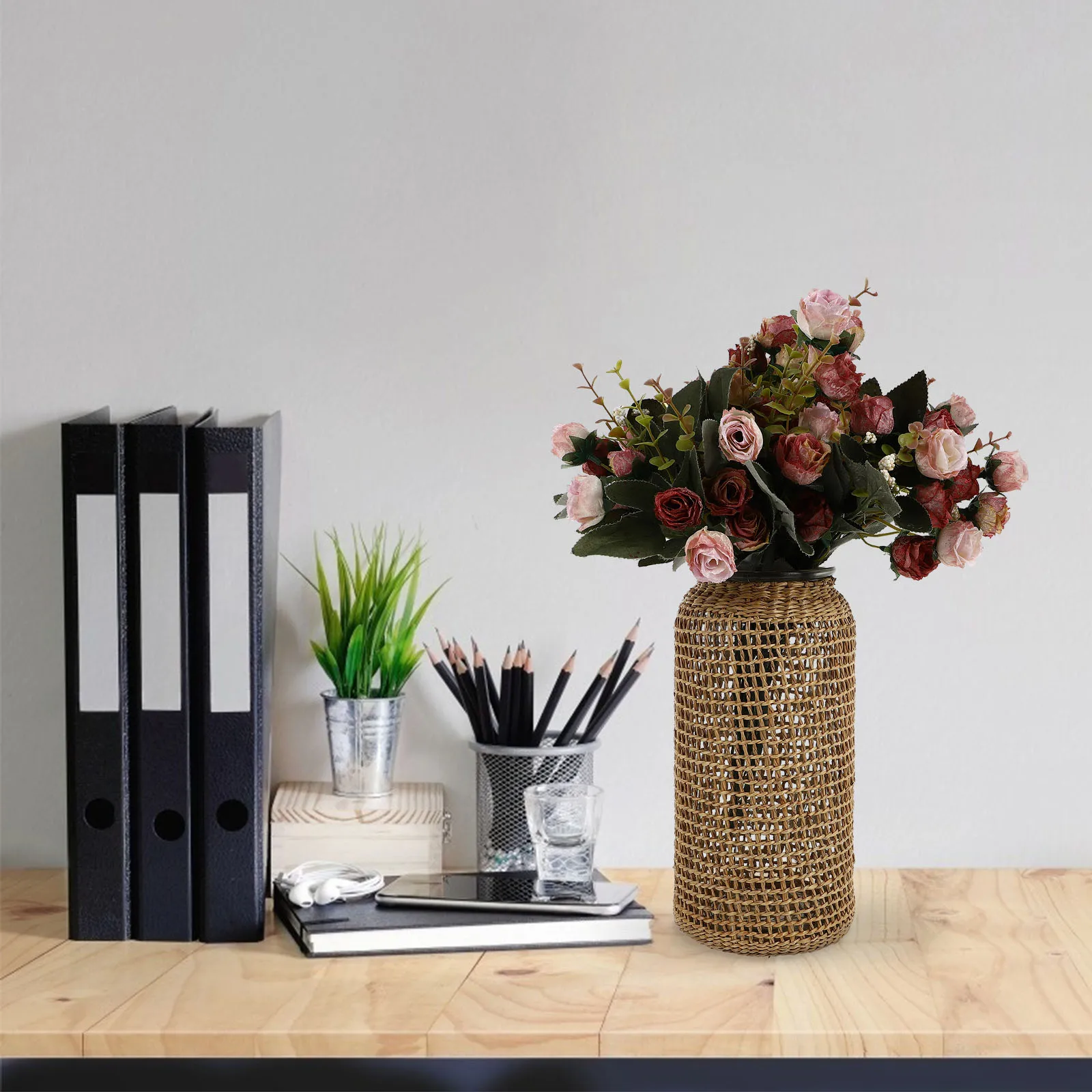 Straw Vase Simple Planting Adornment Flower Bottle Decor Decorative Vessel Wedding Implement
Straw Vase Simple Planting Adornment Flower Bottle Decor Decorative Vessel Wedding Implement