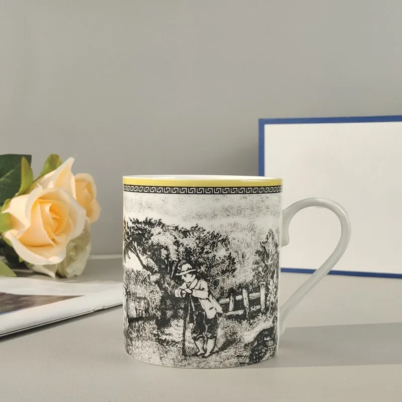 Bone China Illustration Style Manor Western Dessert Plates Coffee Cup Saucer Mug Set for Home Use
Bone China Illustration Style Manor Western Dessert Plates Coffee Cup Saucer Mug Set for Home Use