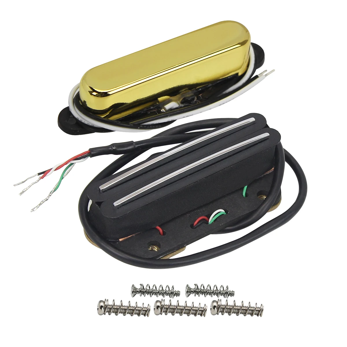 FLEOR Set of Alnico 5 Guitar Pickups Set Gold Neck & Dual Rails Bridge Pickup 12K for TL Guitar Parts
FLEOR Set of Alnico 5 Guitar Pickups Set Gold Neck & Dual Rails Bridge Pickup 12K for TL Guitar Parts