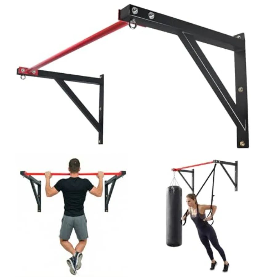 Wall Mounted Pull Up Bar for Home Gym Heavy Duty Steel Black 500 lbs Capacity with Multi-Grip Options
Wall Mounted Pull Up Bar for Home Gym Heavy Duty Steel Black 500 lbs Capacity with Multi-Grip Options