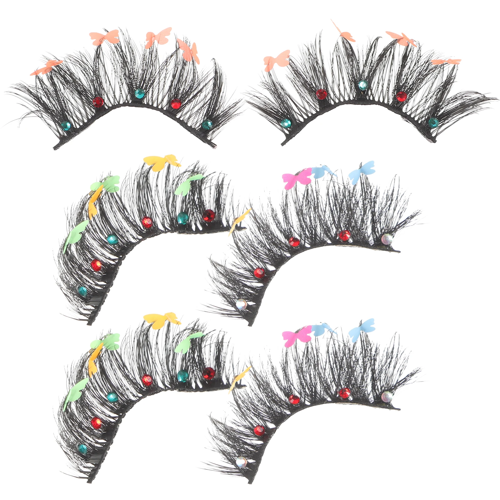 False Eyelashes Halloween Colorful Sequin Butterfly Decoration Chemical Fiber Fake Lashes Pack Wispy Makeup
False Eyelashes Halloween Colorful Sequin Butterfly Decoration Chemical Fiber Fake Lashes Pack Wispy Makeup