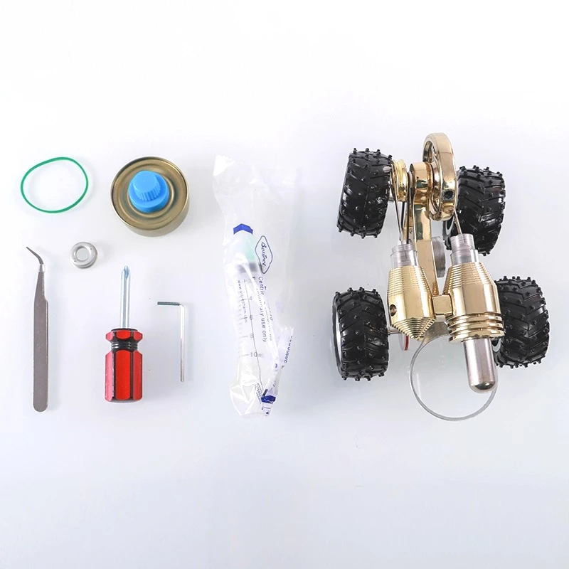 Stirling Engine Model Car Metal Steam Single Cylinder Engine Model Physical Science Experiment Model Toy Teaching Aids
Stirling Engine Model Car Metal Steam Single Cylinder Engine Model Physical Science Experiment Model Toy Teaching Aids