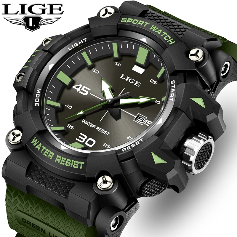 LIGE Sports Men's Quartz Watch Fashion Silicone Waterproof Luminous Watch For Men Top Brand Luxury Date Chronograph Reloj Hombre
LIGE Sports Men's Quartz Watch Fashion Silicone Waterproof Luminous Watch For Men Top Brand Luxury Date Chronograph Reloj Hombre