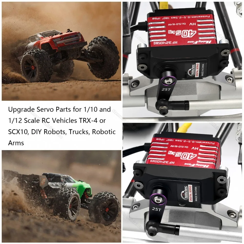 40KG HF3240SMG Metal Gear Digital Servo Brushless Motor 180/270 Degrees Controlled 360 Rotation Servos for RC Car Crawler Robot
40KG HF3240SMG Metal Gear Digital Servo Brushless Motor 180/270 Degrees Controlled 360 Rotation Servos for RC Car Crawler Robot