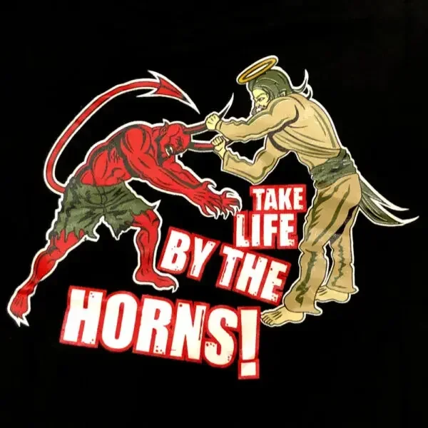 Take Life By The Horns. Funny Christian Jesus MMA Combat T-Shirt 100% Cotton O-Neck Short Sleeve Casual Mens T-shirt Size S-3XL
Take Life By The Horns. Funny Christian Jesus MMA Combat T-Shirt 100% Cotton O-Neck Short Sleeve Casual Mens T-shirt Size S-3XL