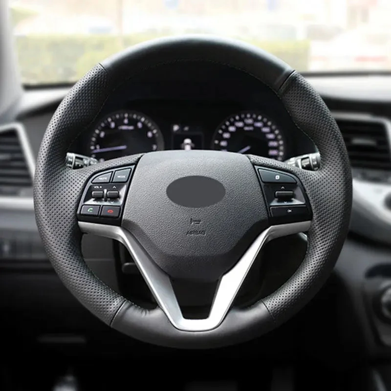 For Hyundai Tucson 3 2015 2016 2017 2018 2019 Hand Braid Car Steering Wheel Cover Protection Soft Perforated Leather Trim Black
For Hyundai Tucson 3 2015 2016 2017 2018 2019 Hand Braid Car Steering Wheel Cover Protection Soft Perforated Leather Trim Black