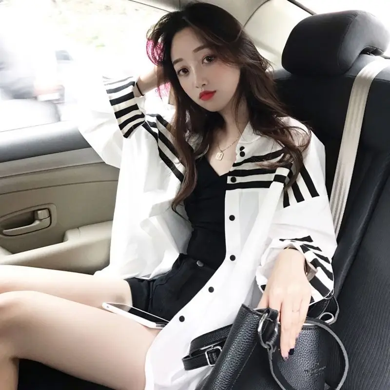 Han edition loose white shirt female 2023 new spring clothing design feeling small western style shirt
Han edition loose white shirt female 2023 new spring clothing design feeling small western style shirt