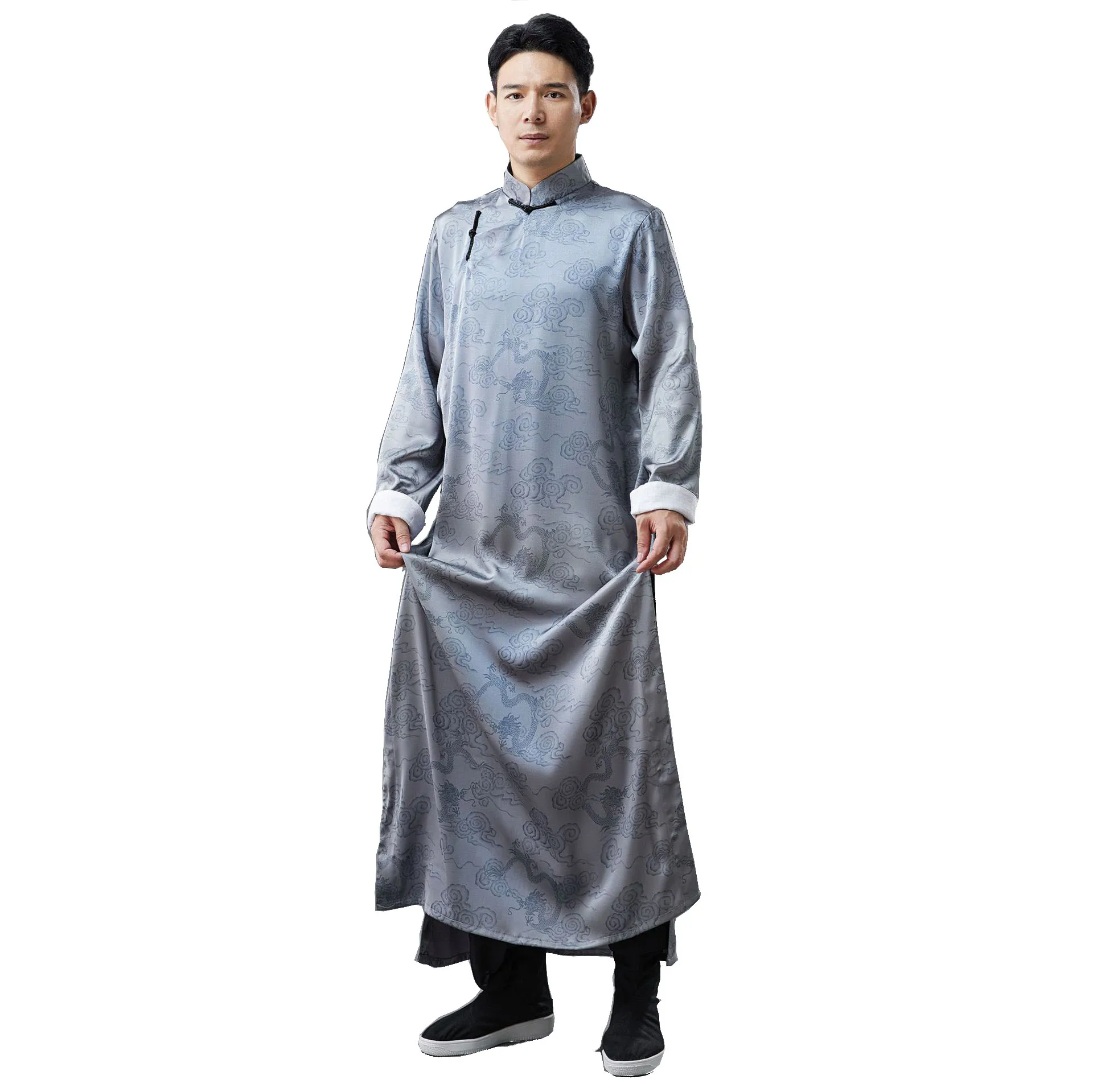 Традиционный китайский халат, восточный костюм Тан, платье Ципао с рисунком дракона, воротник-стойка, платье, мужское
Традиционный китайский халат, восточный костюм Тан, платье Ципао с рисунком дракона, воротник-стойка, платье, мужское