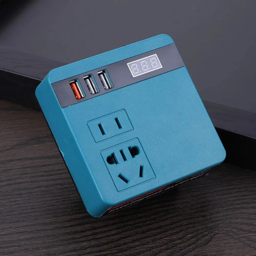 120W Lithium Battery Inverter 3 USB Ports High Power Battery Inverter DC 21V To 220V Multifunction Inverter Adapter for Makita
120W Lithium Battery Inverter 3 USB Ports High Power Battery Inverter DC 21V To 220V Multifunction Inverter Adapter for Makita