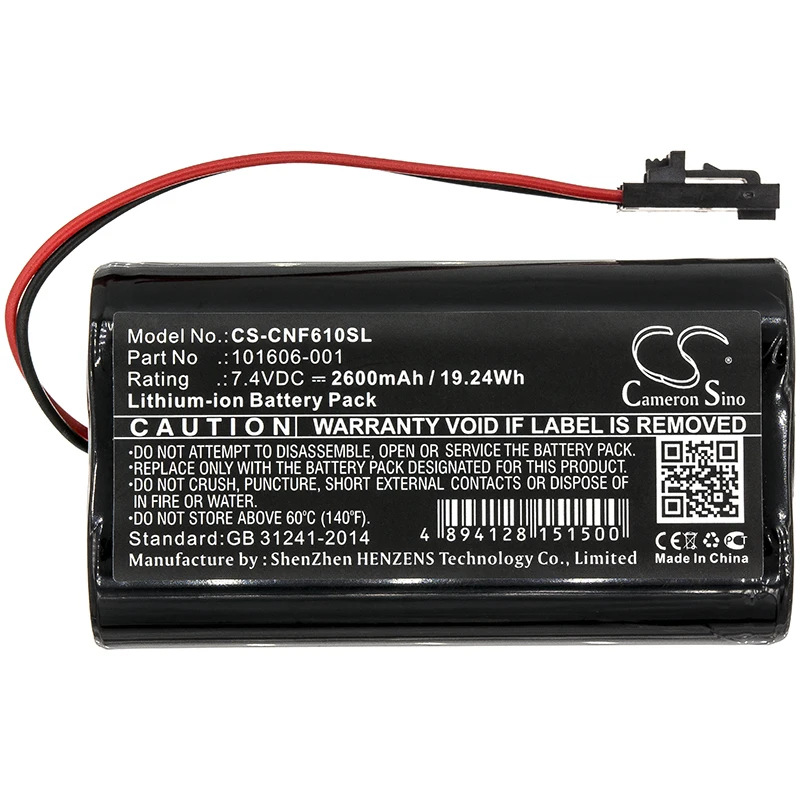 Сменная батарея CS для ComSonics QAM Sniffer, 101610-DF, PN:101606-001, 2600 мАч / 19,24 Вт·ч
Сменная батарея CS для ComSonics QAM Sniffer, 101610-DF, PN:101606-001, 2600 мАч / 19,24 Вт·ч