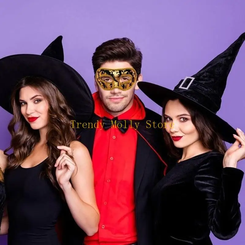 N5KB Male Half Face Mask Men Masquerade Mask Lightweight Party Mask for Theme Parties
N5KB Male Half Face Mask Men Masquerade Mask Lightweight Party Mask for Theme Parties