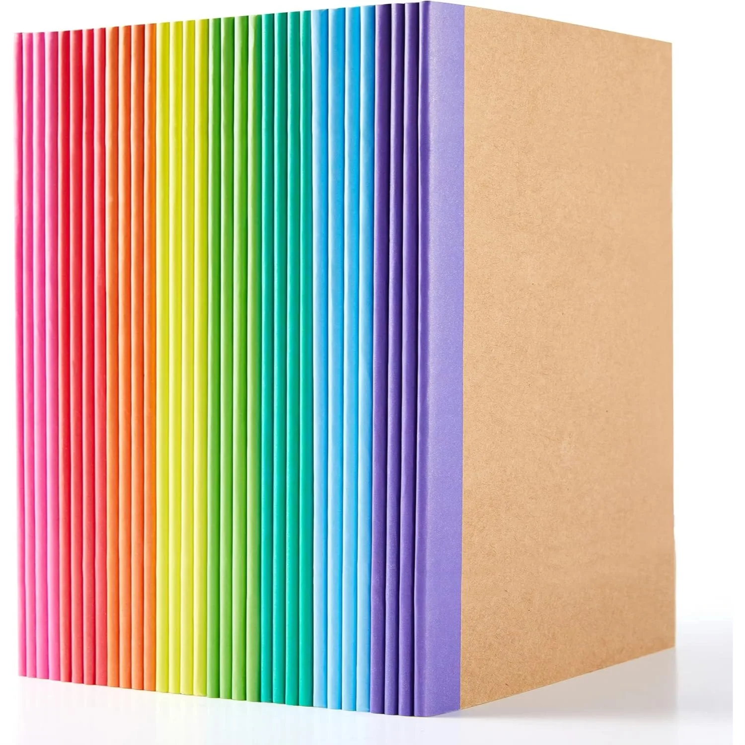 32 Pack Composition Notebooks Bulk, Kraft Cover Lined Blank College Ruled Travel Journals with Rainbow Spines for Students, 60
32 Pack Composition Notebooks Bulk, Kraft Cover Lined Blank College Ruled Travel Journals with Rainbow Spines for Students, 60