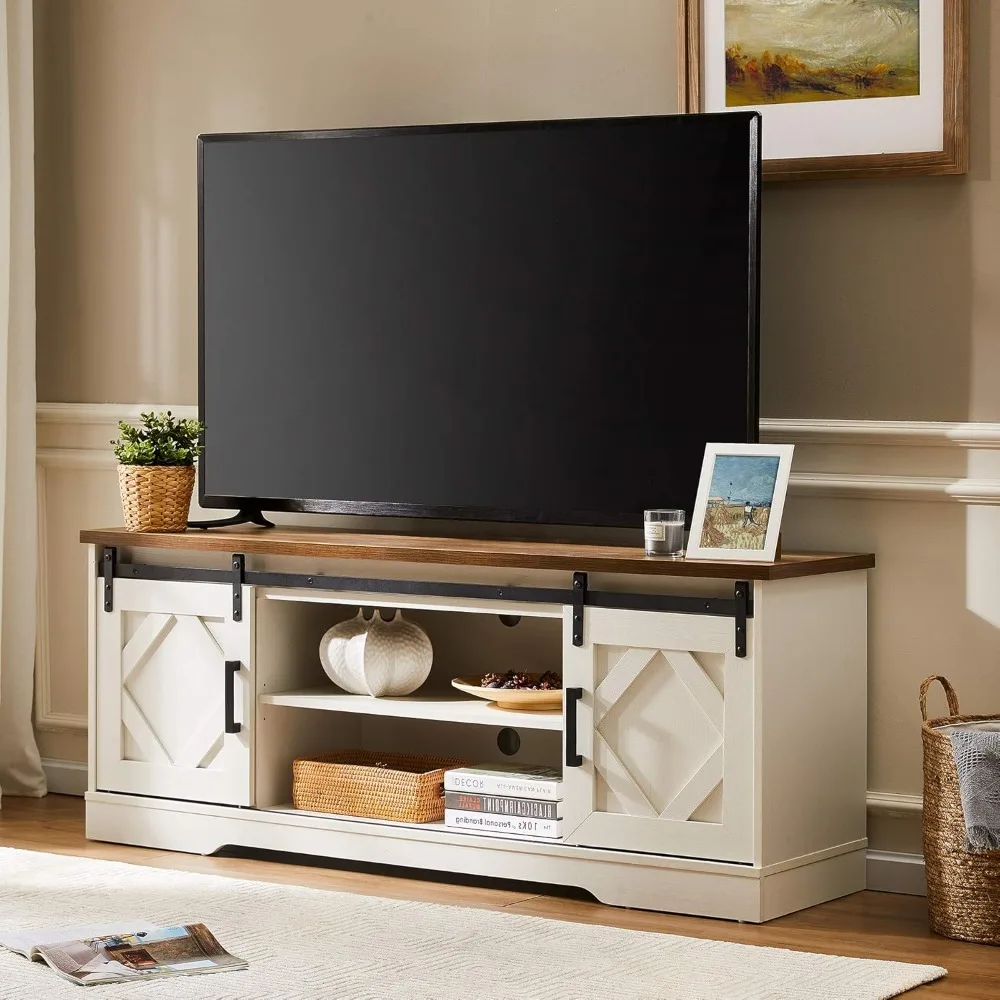 Farmhouse Sliding Barn Door TV Stand for TVs Up to 65 inch, Modern Storage Entertainment Center, Wood Media Console Table Cabin
Farmhouse Sliding Barn Door TV Stand for TVs Up to 65 inch, Modern Storage Entertainment Center, Wood Media Console Table Cabin