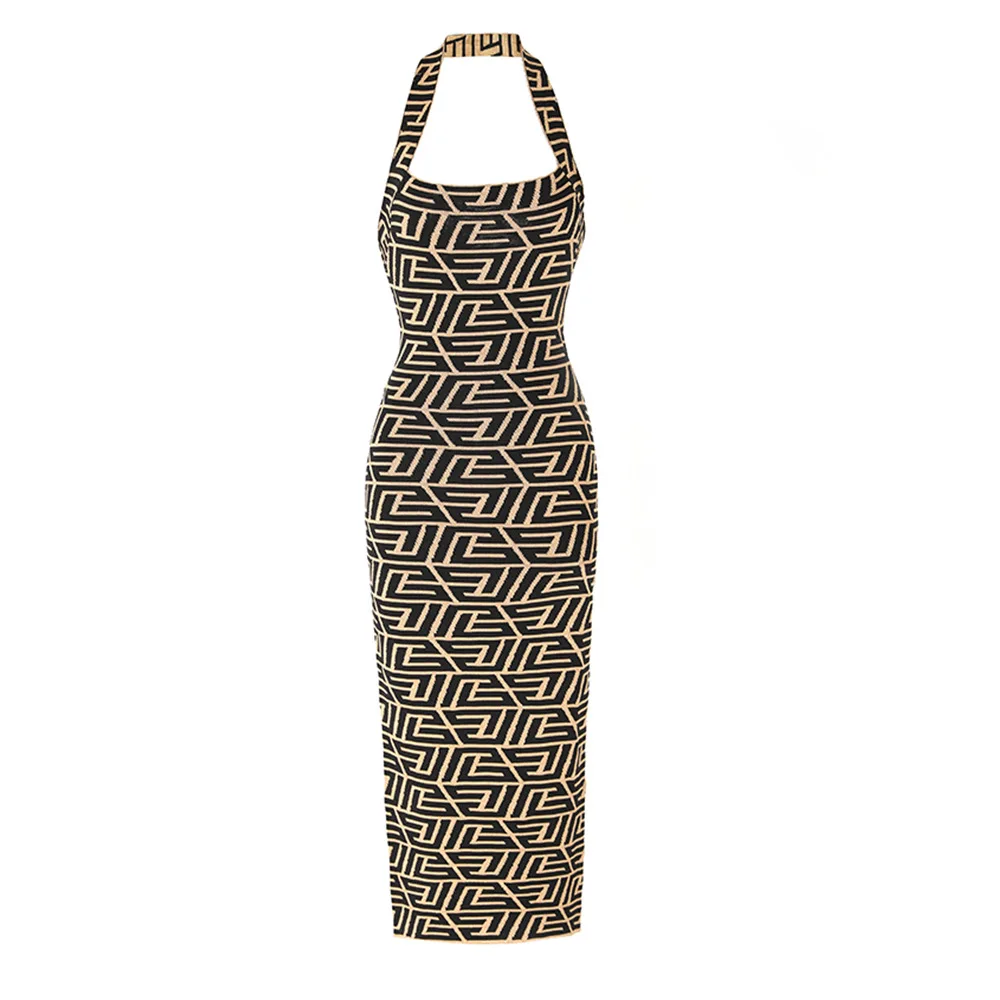 The new sleeveless halter sexy strapless knitted long slim-fit dress is elegant for street hipsters
The new sleeveless halter sexy strapless knitted long slim-fit dress is elegant for street hipsters