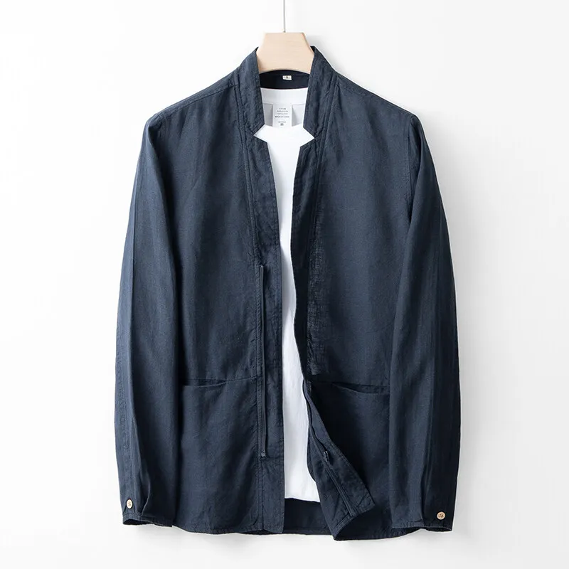 2026 Spring and Autumn New Men's 100% Linen Casual Jacket Thin Loose Stand Up Collar Jacket British Style Light Luxury Jacket
2026 Spring and Autumn New Men's 100% Linen Casual Jacket Thin Loose Stand Up Collar Jacket British Style Light Luxury Jacket