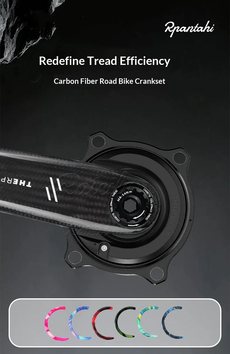 RPANTAHI Road Bike Carbon Crankset, ultra-lightweight design, featuring a PP5 power meter and Easton power meter mount
RPANTAHI Road Bike Carbon Crankset, ultra-lightweight design, featuring a PP5 power meter and Easton power meter mount