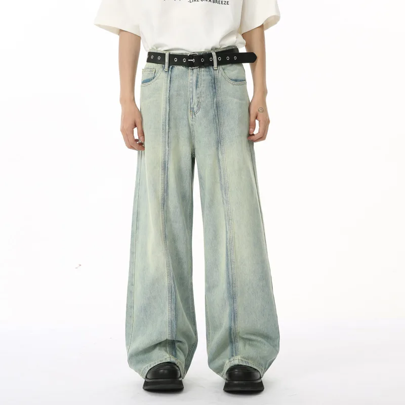 New Fashion Men's Light Color Jeans Straight Wide Leg Men Wear Loose Male Bottoms 2024 Autumn Trendy Casual Denim Pants
New Fashion Men's Light Color Jeans Straight Wide Leg Men Wear Loose Male Bottoms 2024 Autumn Trendy Casual Denim Pants