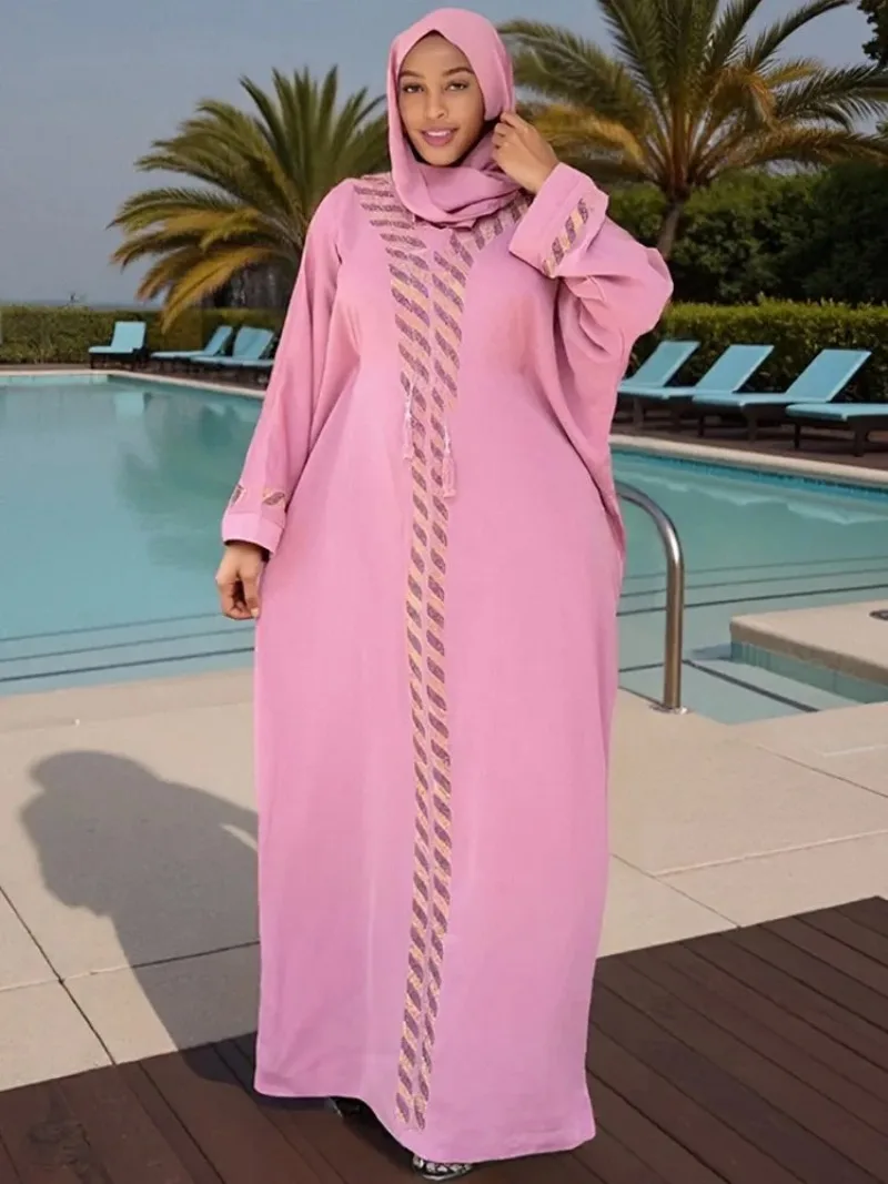 African Dresses For Women Elegant Polyester 2025 New Muslim Fashion Abayas Dashiki Robe Kaftan Maxi Dress Turkish Africa
African Dresses For Women Elegant Polyester 2025 New Muslim Fashion Abayas Dashiki Robe Kaftan Maxi Dress Turkish Africa