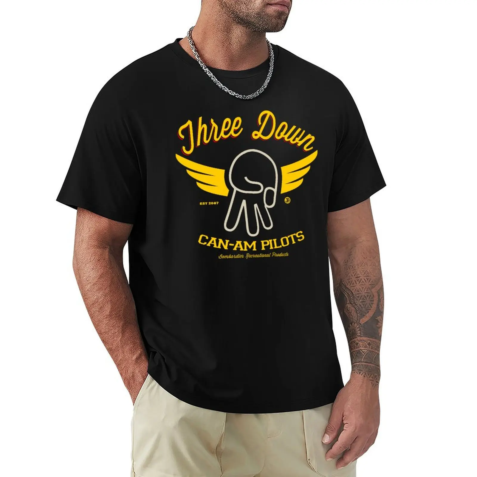Three Down Can-Am Pilots Logo T-Shirt oversizeds designer shirts baggy shirts plus size men clothing
Three Down Can-Am Pilots Logo T-Shirt oversizeds designer shirts baggy shirts plus size men clothing