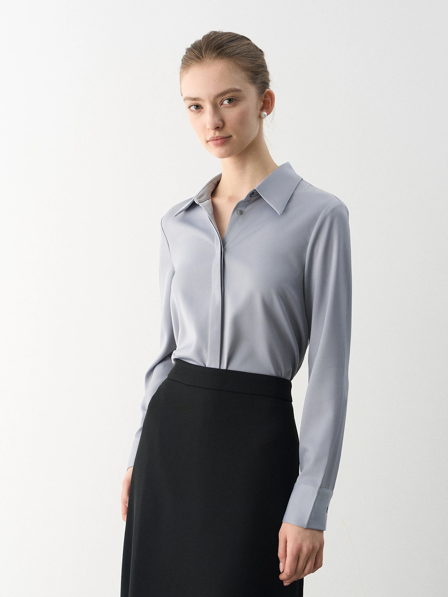 USEEN Silk Long Sve irt Женский базовый универсальный Dra Interview irt Прямая трубка Воротник из полиэфирного волокна
USEEN Silk Long Sve irt Женский базовый универсальный Dra Interview irt Прямая трубка Воротник из полиэфирного волокна