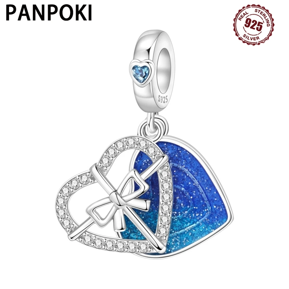 PANPOKI 925 Sterling Silver Blue Love Double Layered Pendant Charms Beads Fit Bracelet DIY Party Trendy Gift Jewelry Accessory
PANPOKI 925 Sterling Silver Blue Love Double Layered Pendant Charms Beads Fit Bracelet DIY Party Trendy Gift Jewelry Accessory