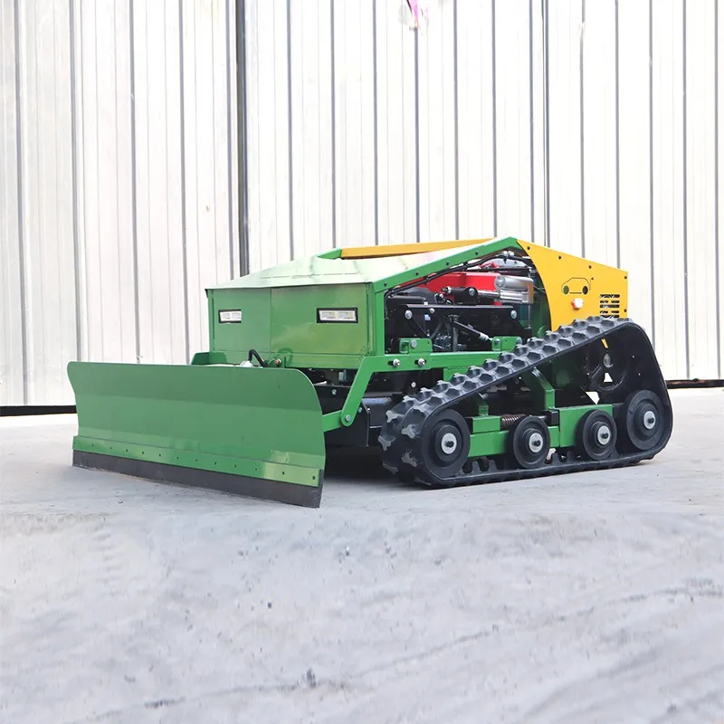 Electric Lawn Mower Robot With Rubber Tracks and Remote Control - Corded Power, Zero-Turn Radius, Snow Plow Function Optional
Electric Lawn Mower Robot With Rubber Tracks and Remote Control - Corded Power, Zero-Turn Radius, Snow Plow Function Optional