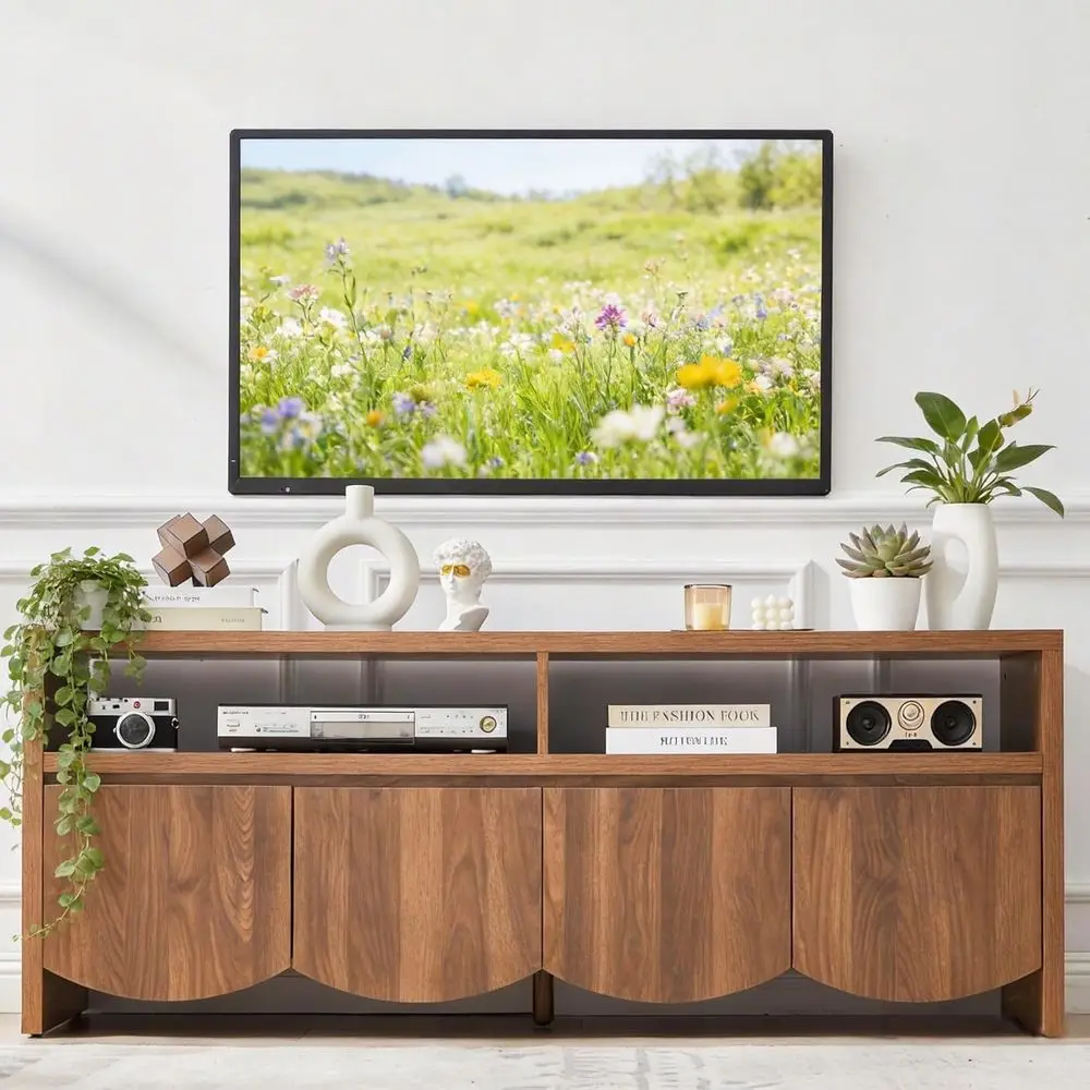 60-70 Inch TV Stand with Storage Cabinets and Media Shelf for Living Room or Bedroom
60-70 Inch TV Stand with Storage Cabinets and Media Shelf for Living Room or Bedroom