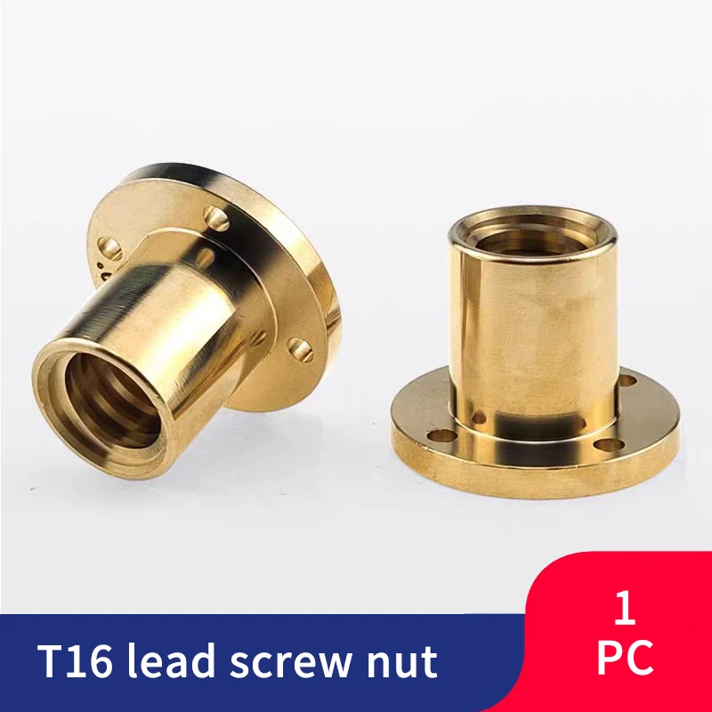 T16 Rundflansch Trapezförmige Rechtsgewindemutter Messingmuttern Teilung 2/3/4/8 mm Blei für 3D-Drucker
T16 Rundflansch Trapezförmige Rechtsgewindemutter Messingmuttern Teilung 2/3/4/8 mm Blei für 3D-Drucker