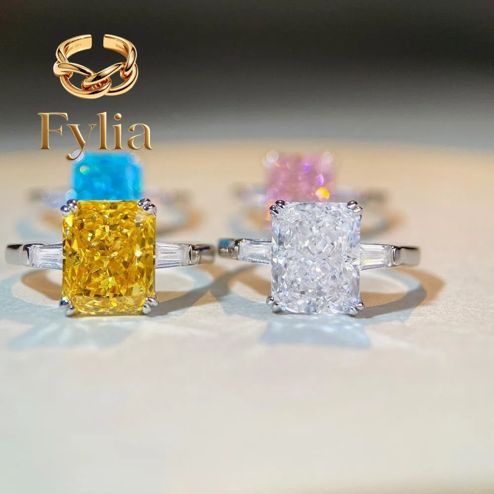 Fylia Jewelry Luxury Solid Platinum PT950 Women's Ice Flower Diamond Ring Square Moissanite Diamond Ring
Fylia Jewelry Luxury Solid Platinum PT950 Women's Ice Flower Diamond Ring Square Moissanite Diamond Ring