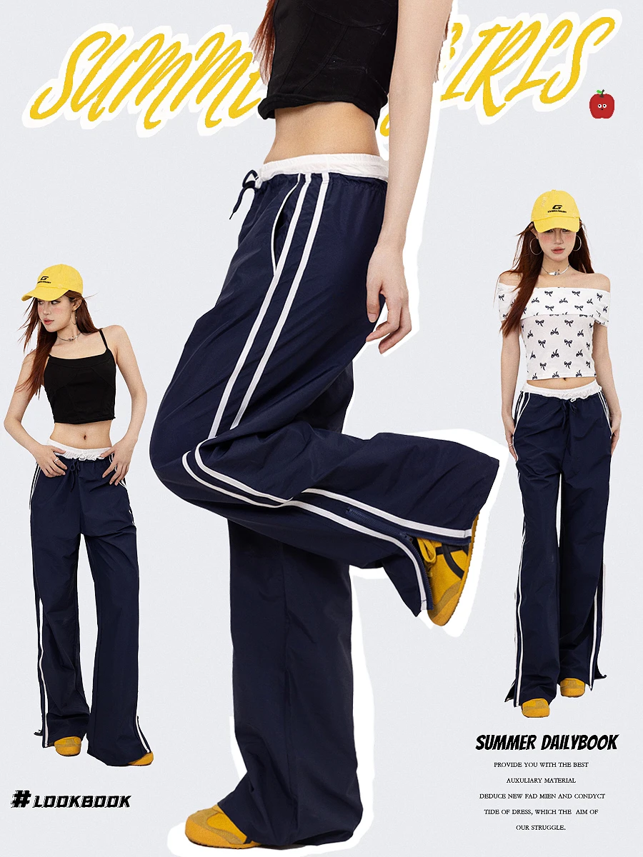 American Retro Striped Sports Pants Comfortable Casual Long Trousers Straight Leg l Waist Versatile All Match Regular T...
American Retro Striped Sports Pants Comfortable Casual Long Trousers Straight Leg l Waist Versatile All Match Regular T...
