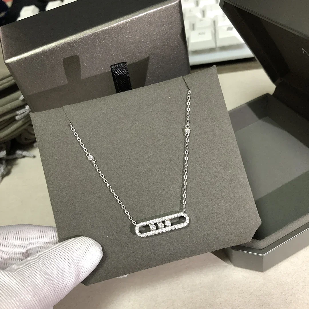 GM 925 Sterling Silver Three Activity Diamond Women's Necklace. Moving Diamonds. Luxury Jewelry
GM 925 Sterling Silver Three Activity Diamond Women's Necklace. Moving Diamonds. Luxury Jewelry