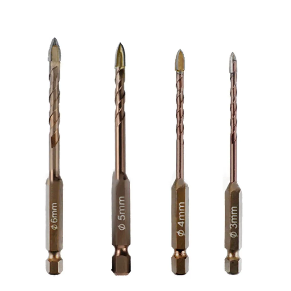 For Tile and Glass Drill Bit Set with Hexagon Handles Includes Various Sizes from 3mm to 6mm for Precision Work
For Tile and Glass Drill Bit Set with Hexagon Handles Includes Various Sizes from 3mm to 6mm for Precision Work