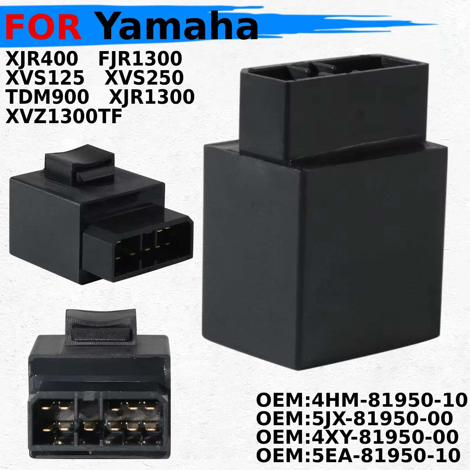 Motorcycle Ignition System Unit CDI 5EA-81950-10 For Yamaha TDM900 2002 / XJR1300 2002-2006 / XJR1300 SP 2004
Motorcycle Ignition System Unit CDI 5EA-81950-10 For Yamaha TDM900 2002 / XJR1300 2002-2006 / XJR1300 SP 2004