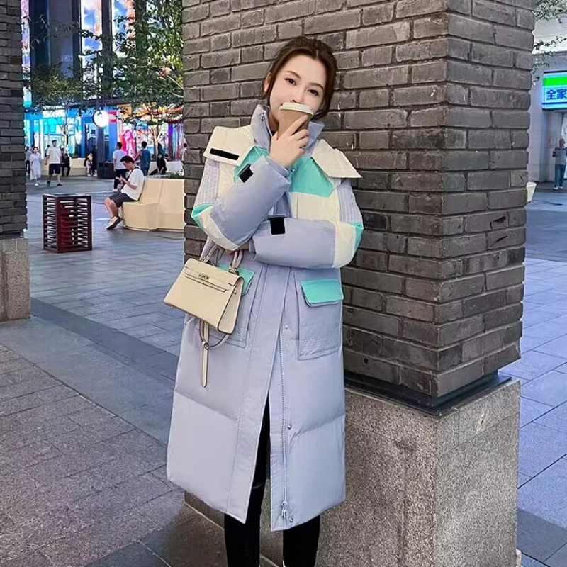 Autumn and Winter Long Women's Down Jacket Hooded Drawstring Waist Design Loose and Warm 2024 New Sweet Fresh Casual Parka
Autumn and Winter Long Women's Down Jacket Hooded Drawstring Waist Design Loose and Warm 2024 New Sweet Fresh Casual Parka