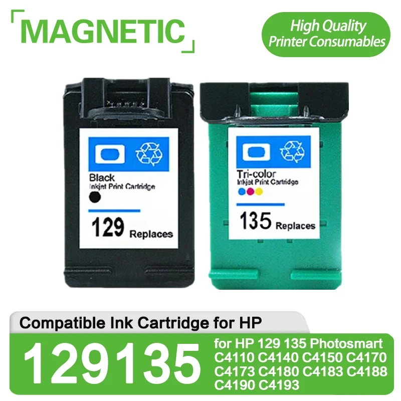 129 135 Compatible Ink Cartridges for HP 129 135 Photosmart C4110 C4140 C4150 C4170 C4173 C4180 C4183 C4188 C4190 C4193 Printer
129 135 Compatible Ink Cartridges for HP 129 135 Photosmart C4110 C4140 C4150 C4170 C4173 C4180 C4183 C4188 C4190 C4193 Printer