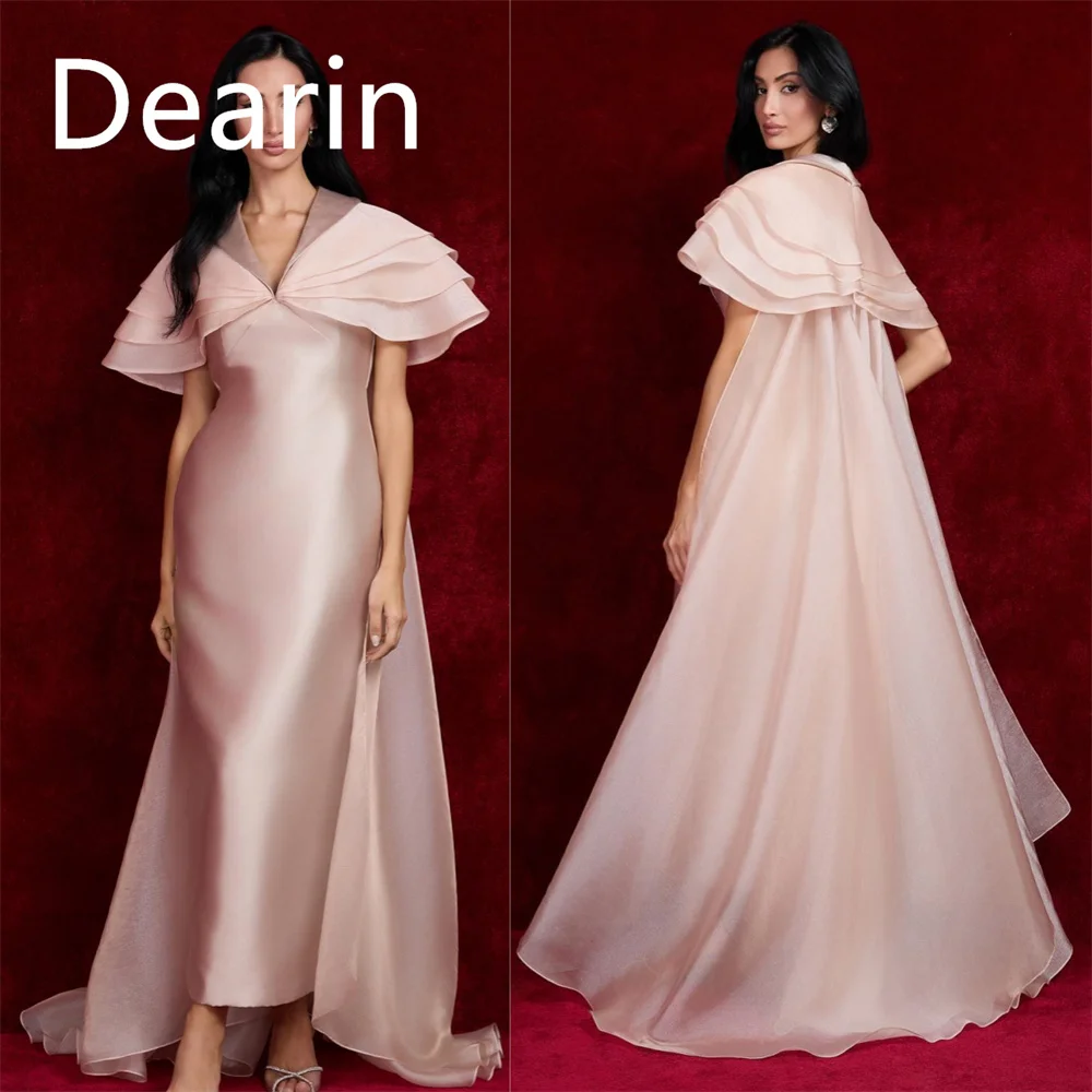 Customized Formal Dress Dearin V-neck Column Ankle Length Skirts Bespoke Occasion Dresses Prom Evening Gown Saudi Arabia
Customized Formal Dress Dearin V-neck Column Ankle Length Skirts Bespoke Occasion Dresses Prom Evening Gown Saudi Arabia