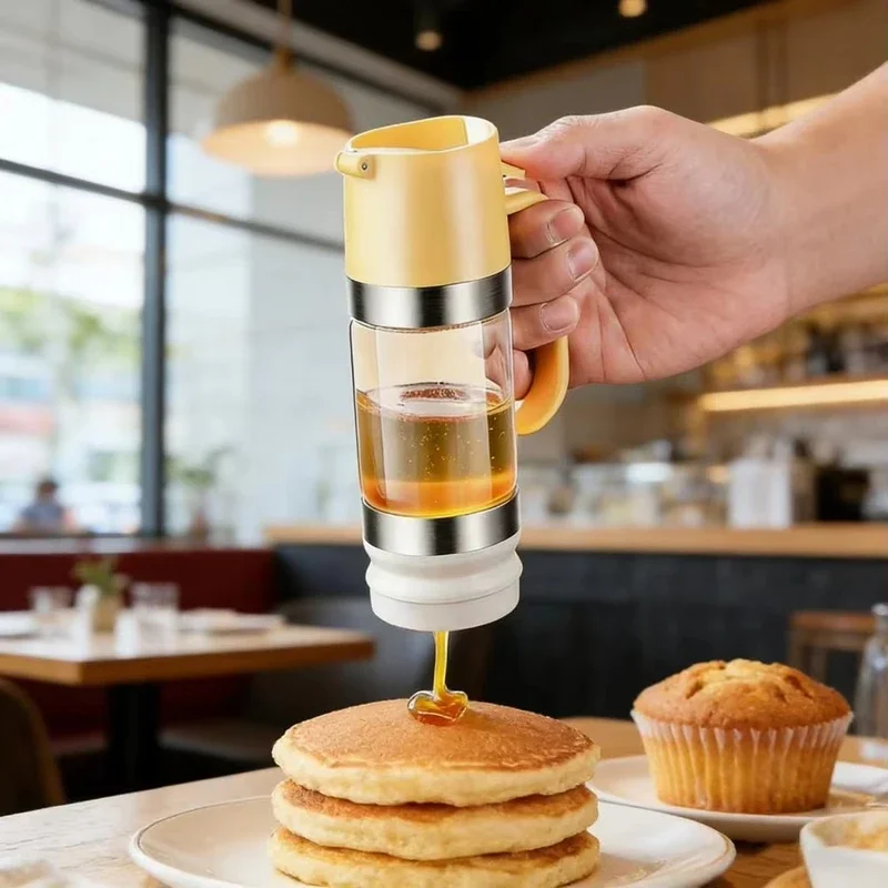 Glass Honey Dispenser No-Drip Maple Syrup Jar Dispenser for Pancakes & Waffles Honey Container for Kitchen & Breakfast Table
Glass Honey Dispenser No-Drip Maple Syrup Jar Dispenser for Pancakes & Waffles Honey Container for Kitchen & Breakfast Table
