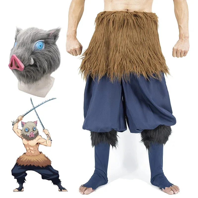 Anime Demon Slayer Kimetsu No Yaiba Hashibira Inosuke Cosplay Costumes Pants Pig Mask Halloween Party Carnival Suit
Anime Demon Slayer Kimetsu No Yaiba Hashibira Inosuke Cosplay Costumes Pants Pig Mask Halloween Party Carnival Suit