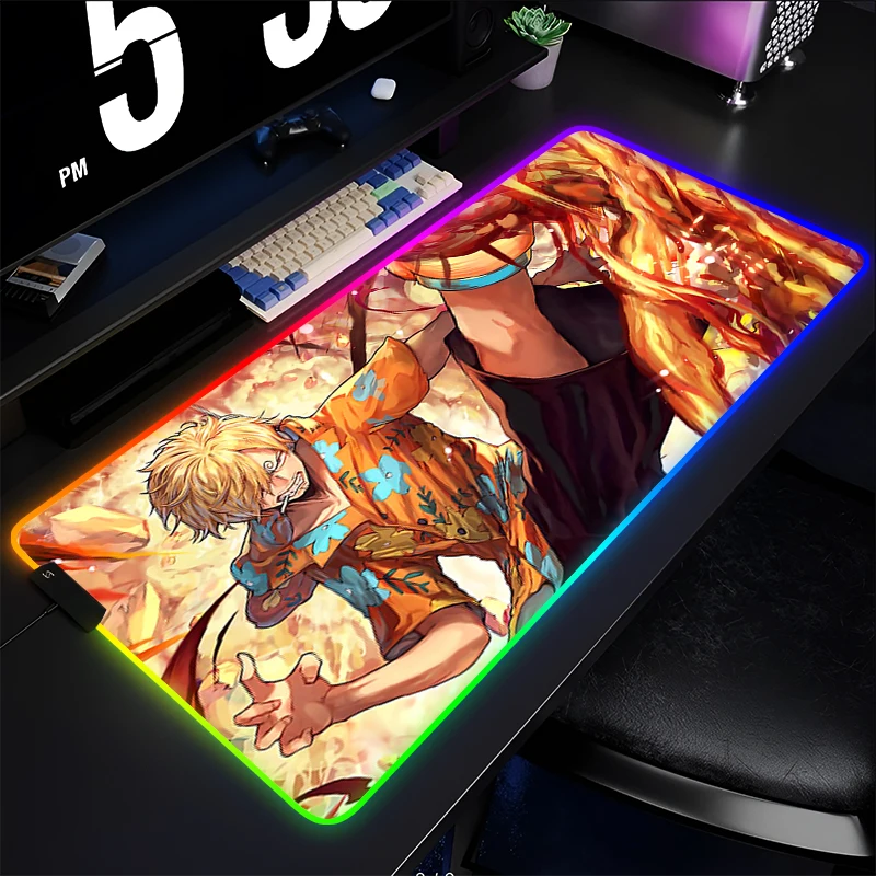RGB Anime Mouse pad one piece Sanji Professional E-sports gamers speed pc Gaming Rubber keyboard Backlight LED desk mat mousepad
RGB Anime Mouse pad one piece Sanji Professional E-sports gamers speed pc Gaming Rubber keyboard Backlight LED desk mat mousepad