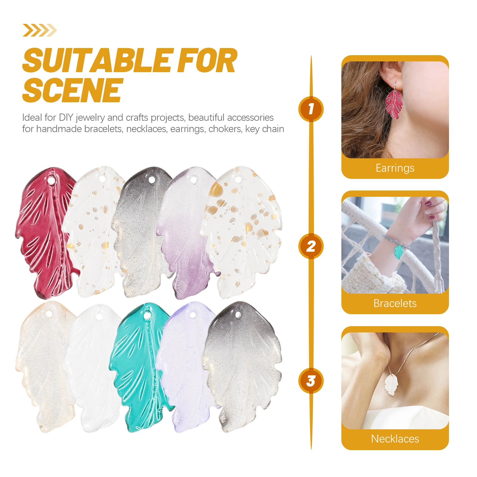 10 Pcs Gradient Leaf Charms Pendant DIY Jewelry Making Supplies Necklace Bracelet Craft Retro Accessories
10 Pcs Gradient Leaf Charms Pendant DIY Jewelry Making Supplies Necklace Bracelet Craft Retro Accessories