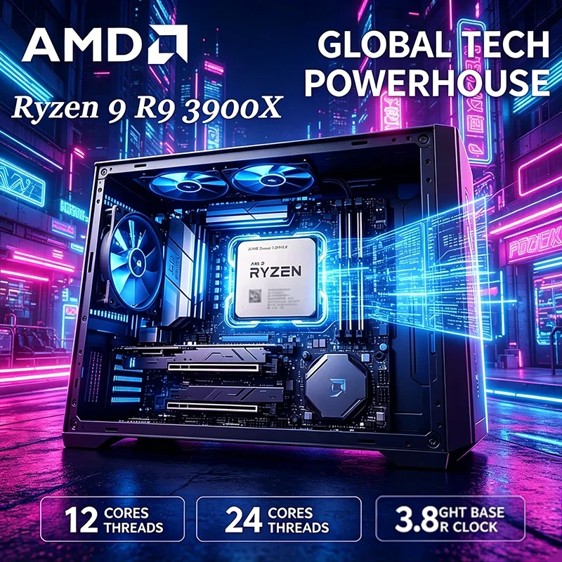 AMD Ryzen 9 R9 3900X 12-Core 24-Thread CPU – 3.8GHz, AM4 Socket, 64MB L3 Cache High Performance Gaming Processor (No Retail Box)
AMD Ryzen 9 R9 3900X 12-Core 24-Thread CPU – 3.8GHz, AM4 Socket, 64MB L3 Cache High Performance Gaming Processor (No Retail Box)