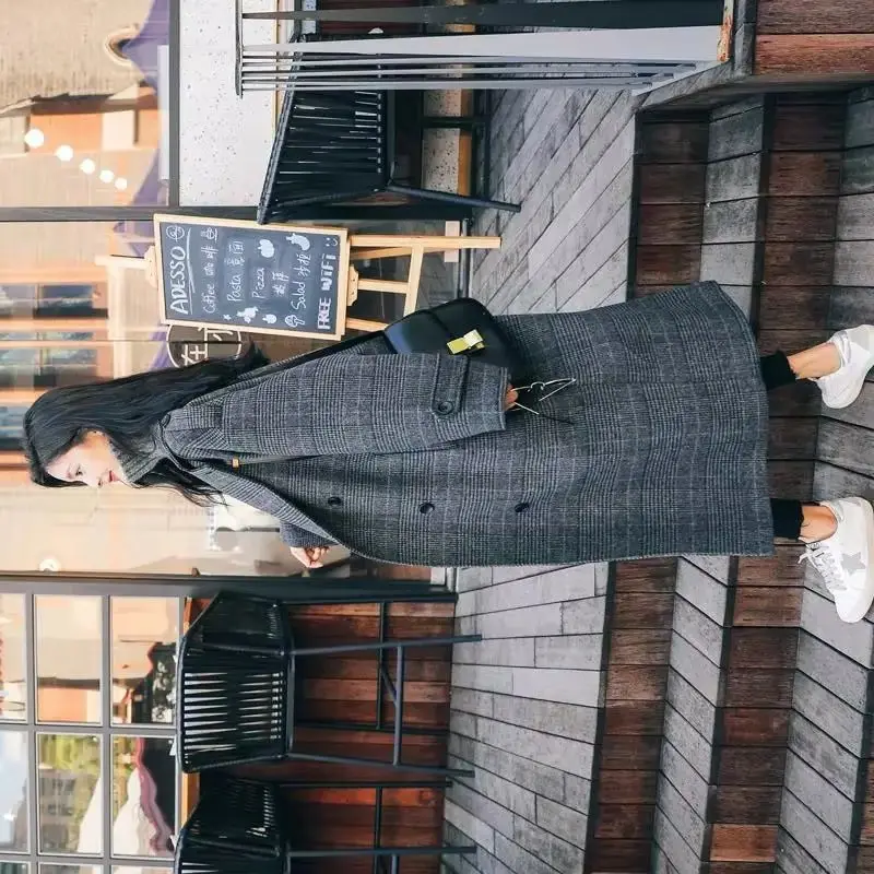 Checkered Coat Women's Mid Length 2025 Autumn New Korean Version Loose Knee French Hepburn Style Coat Jacket
Checkered Coat Women's Mid Length 2025 Autumn New Korean Version Loose Knee French Hepburn Style Coat Jacket