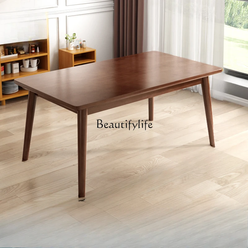 Nordic all solid wood modern simple large board table small apartment rectangular eating table
Nordic all solid wood modern simple large board table small apartment rectangular eating table