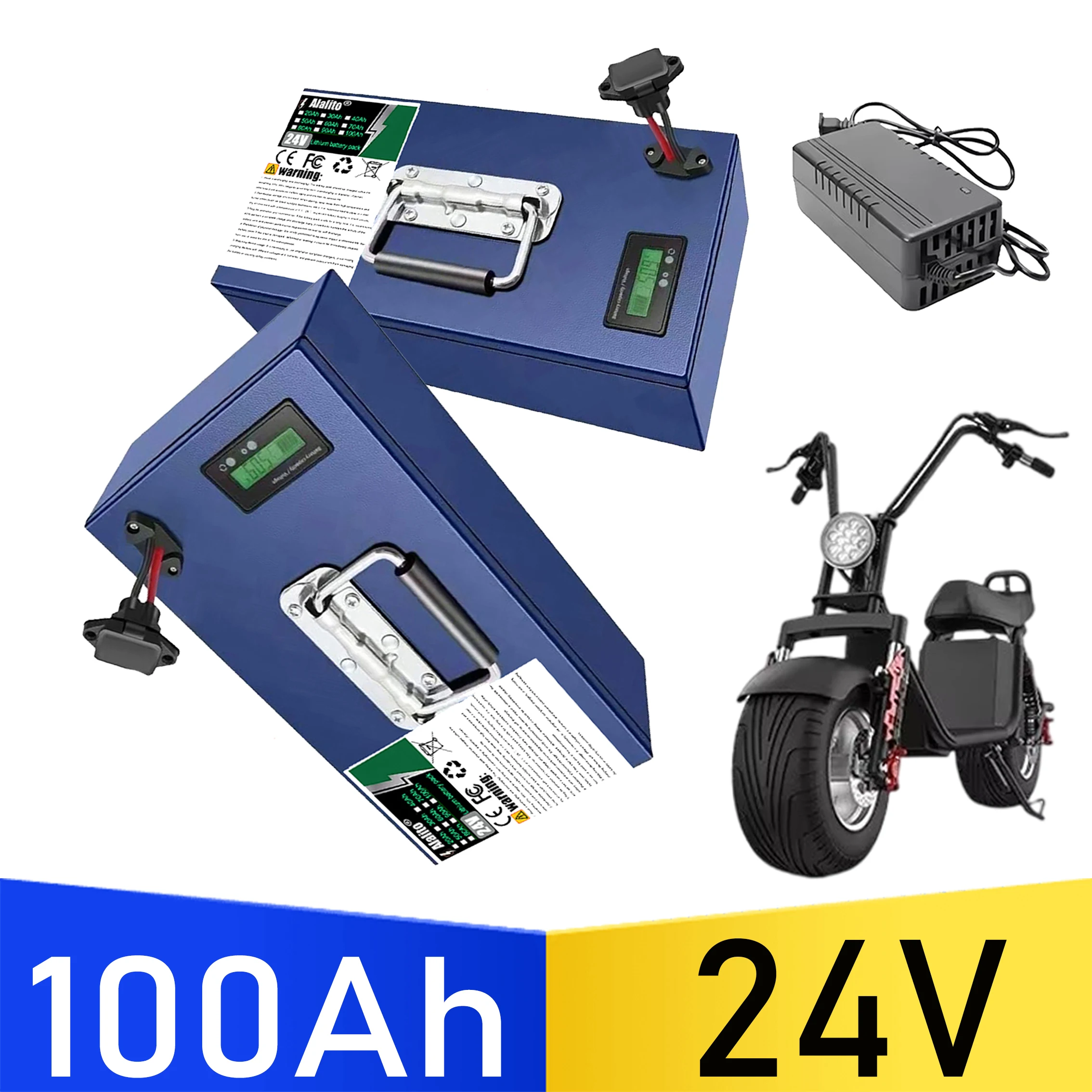 Air freight, 18650 lithium battery, 24V 100Ah full capacity power lithium battery pack, suitable for 250-2000W motor equipment
Air freight, 18650 lithium battery, 24V 100Ah full capacity power lithium battery pack, suitable for 250-2000W motor equipment