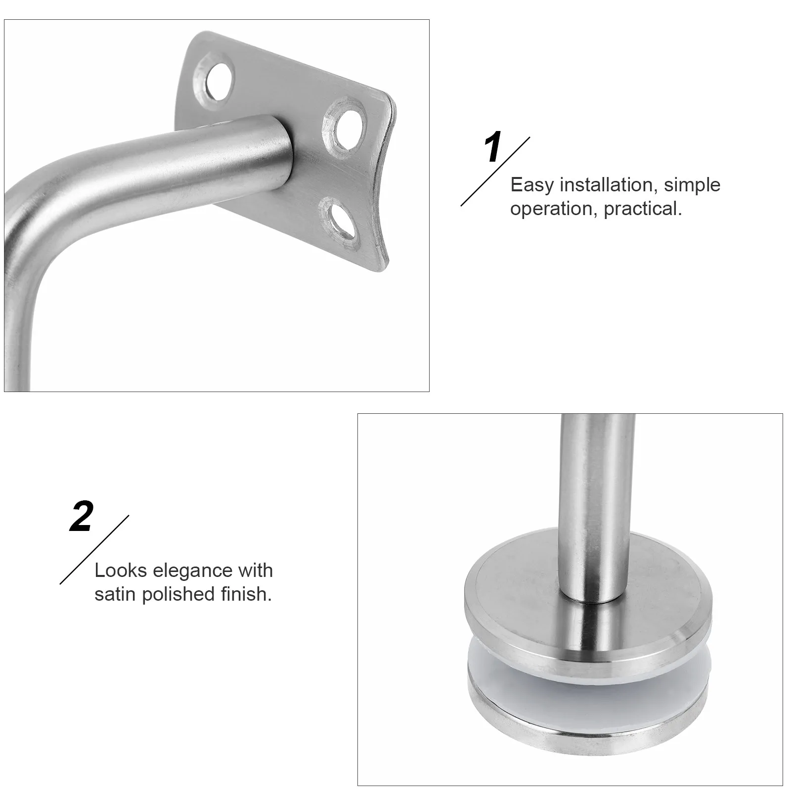 1Pcs Stair Railing Bracket Stainless Steel Satin Wear-Resistant Glass for 8-16Mm Glass Handrail
1Pcs Stair Railing Bracket Stainless Steel Satin Wear-Resistant Glass for 8-16Mm Glass Handrail